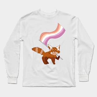 Red Panda Lesbian Pride Long Sleeve T-Shirt